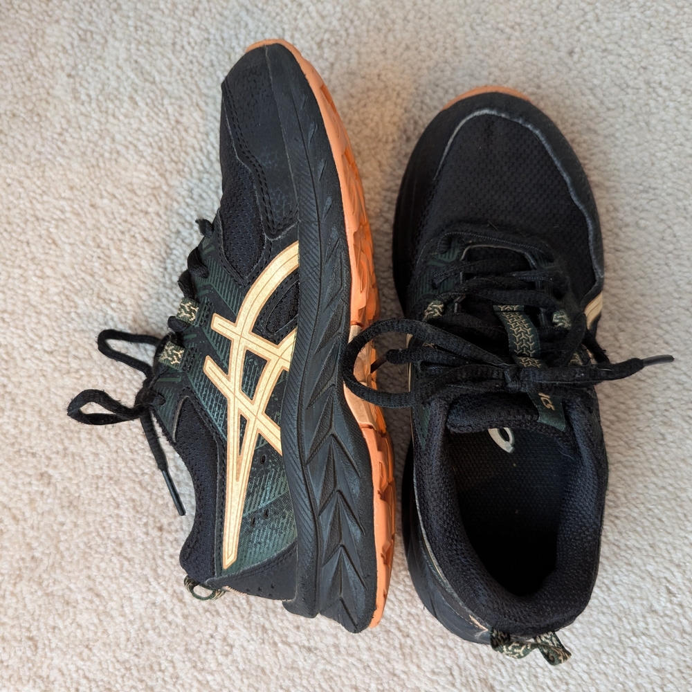 Asics Kids Sneakers Black and Orange